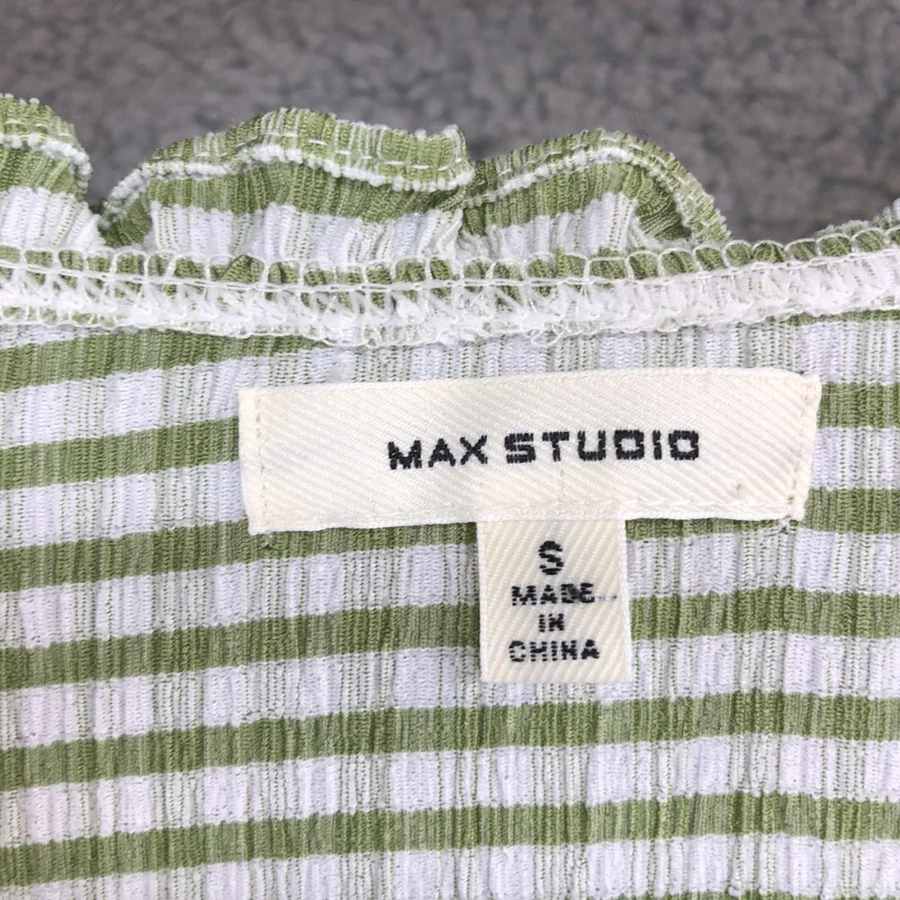 Max Studio Summer Dress Lot Women Small Green Gingham & Solid Boho Tiered